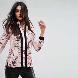 River island pink print Rosa blouses